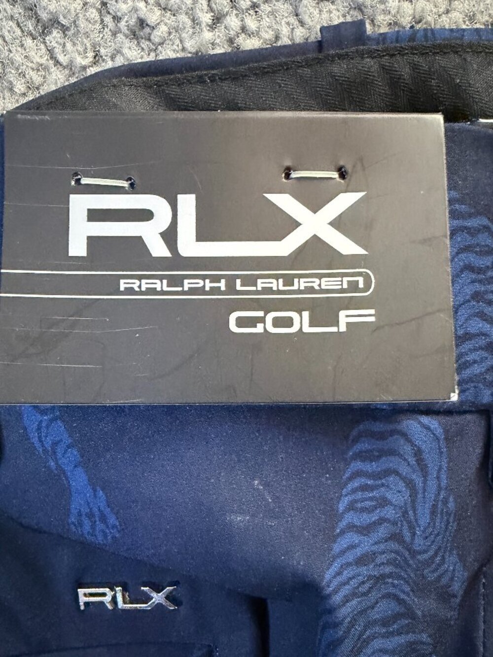 RLX Ralph Lauren Golf Shorts - Blue with Tiger Pattern - Size 36 - New With Tags - Picture 10 of 12
